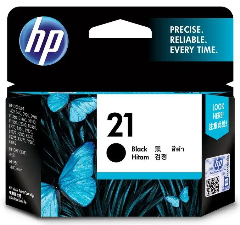 HP 21 黑色噴墨原廠打印墨盒 #C9351aa