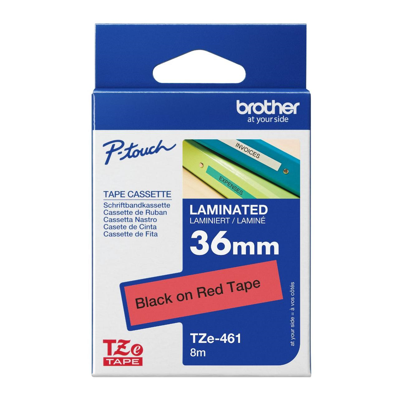 Brother TZe Tape Label 36mm 紅底 黑字 #TZe-461