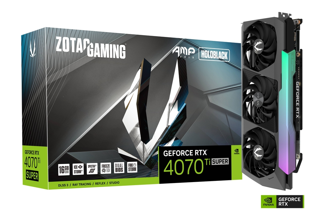 Zotac Gaming GeForce RTX 4070 Ti Super AMP Holo 16Gb DDR6 (256bit) PCi-e-16x 顯示卡#ZT-D40730F-10P