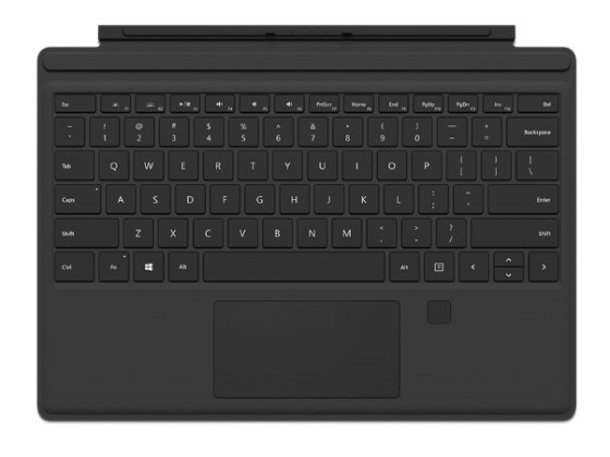 Microsoft Surface Pro Signature English Type Keyboard Cover with Fingerprint ID (Black) #gKg-00015