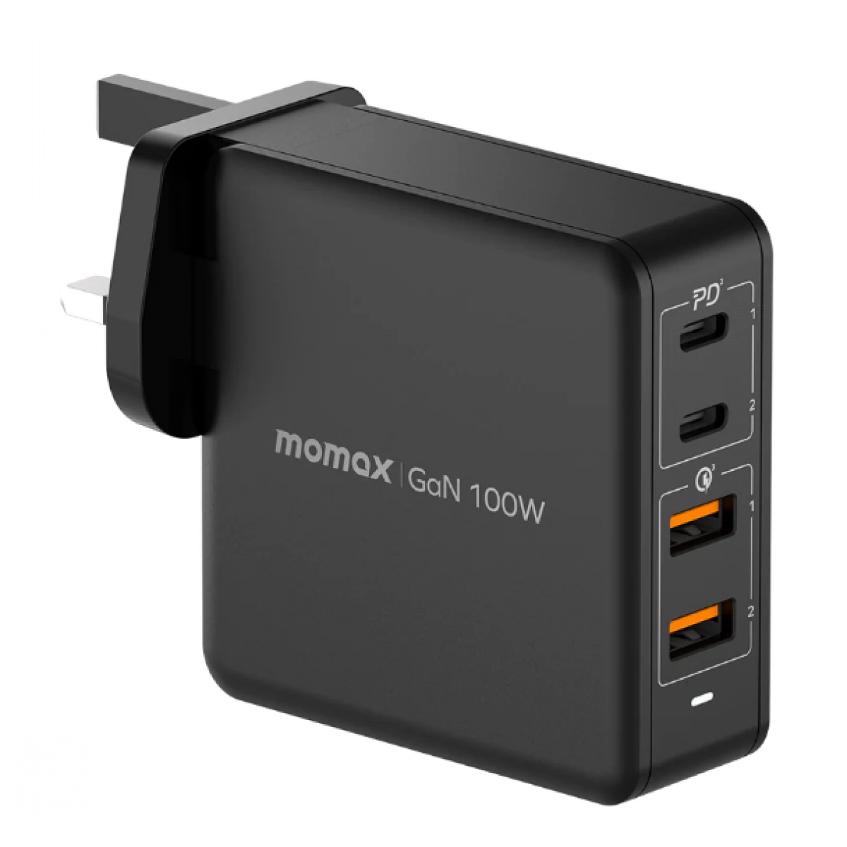 MOMAX One Plug GaN 100W 四輸出快速充電器 (黑色) #UM23AUKD