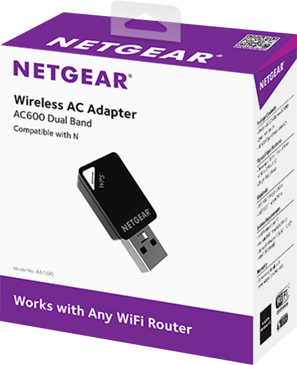 Netgear A6100 AC600 DualBand USB Adapter