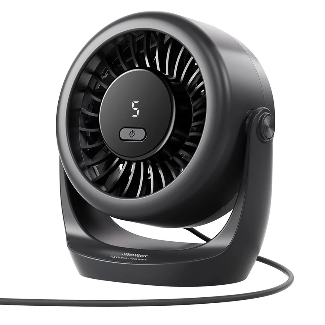 Diveblues TurboBreeze Desktop桌面 高速渦輪風扇 Cooling Fan Usb (Black) #D5001-bK