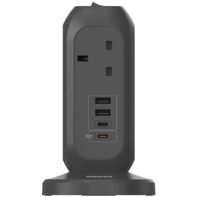 MOMAX Oneplug US18 PD20W 2A2C 7位USB拖板 (灰色) #US18UKE