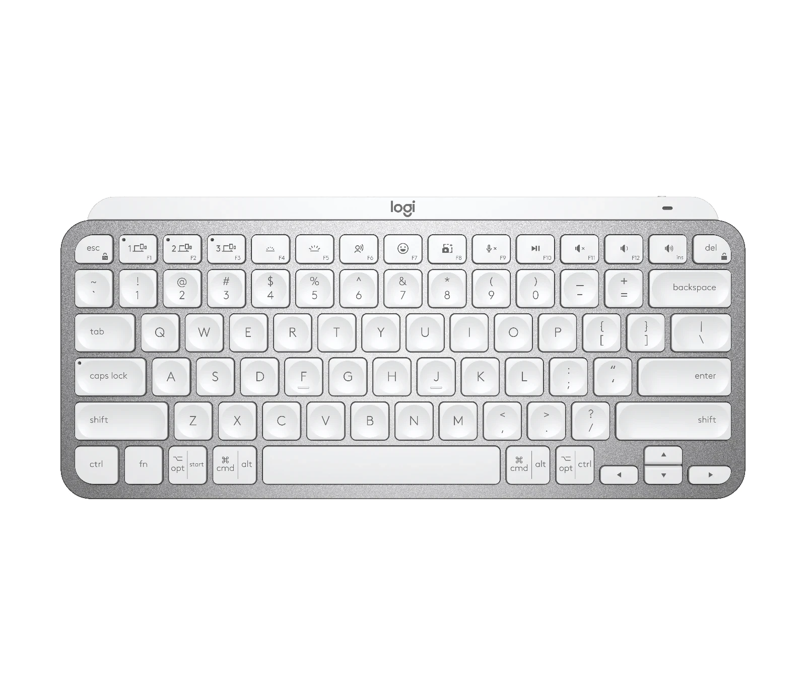 Logitech MX Keys Mini 高階無線背光鍵盤 (淺灰色)