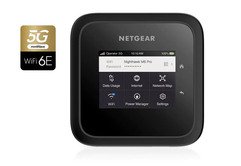 Netgear Nightwank M6 Pro+ 5G Wireless Pocket Router w/Battery 2.8" TS-LCD (Black) #MR6550