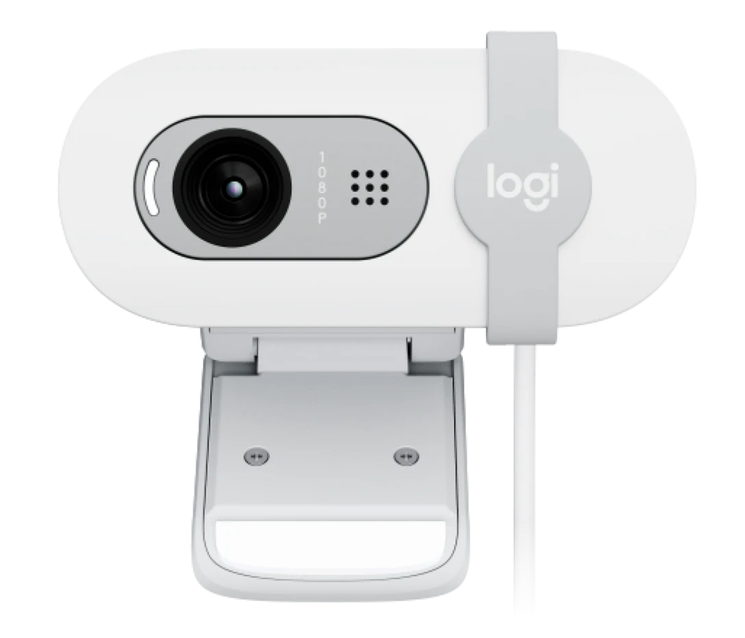 Logitech Brio 100 1080p 網路攝影機 (米白色) #960-001618