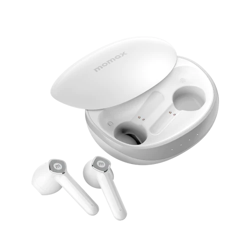 MOMAX Pills Lite 3 Stereo EarBud-Earphone Bluetooth w/Charge Case (White) #BT11W