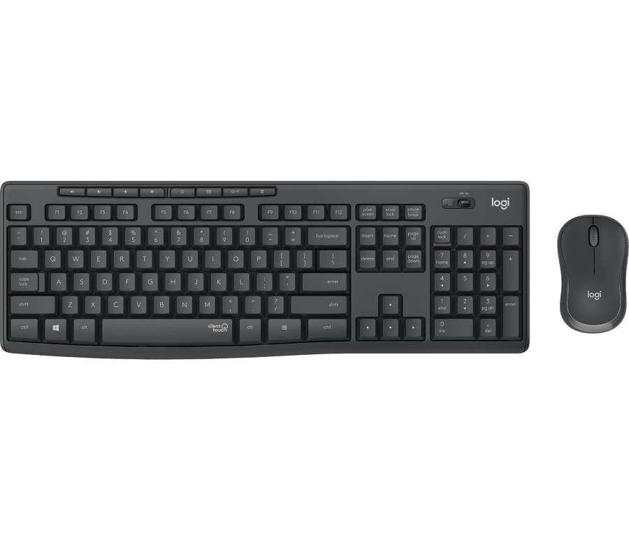 Logitech MK295 Slient Chinese Wireless Keyboard and Mouse Combo (Black)