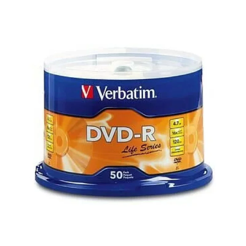 Verbatim Life-series 4.7Gb DVD-R Disc -50pc/pack #97176