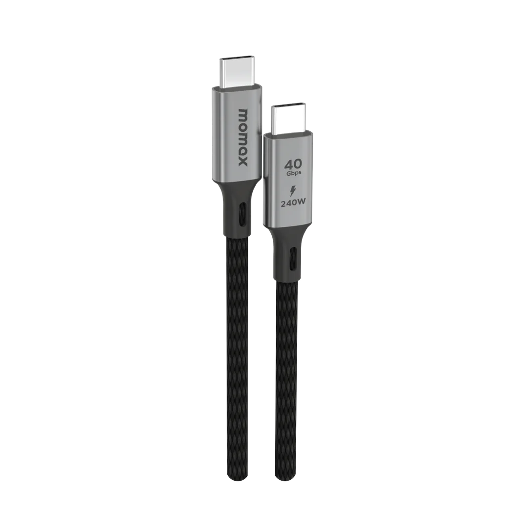 MOMAX Elite (8K) 4inch/0.1metre Type-C to Type-C Usb4 Cable PD (240W) #DC39d