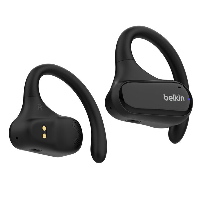 Belkin SoundForm ClearFit Stereo Open-Ear Earbuds Bluetooth w/Mic (Black) #AUC013btBK