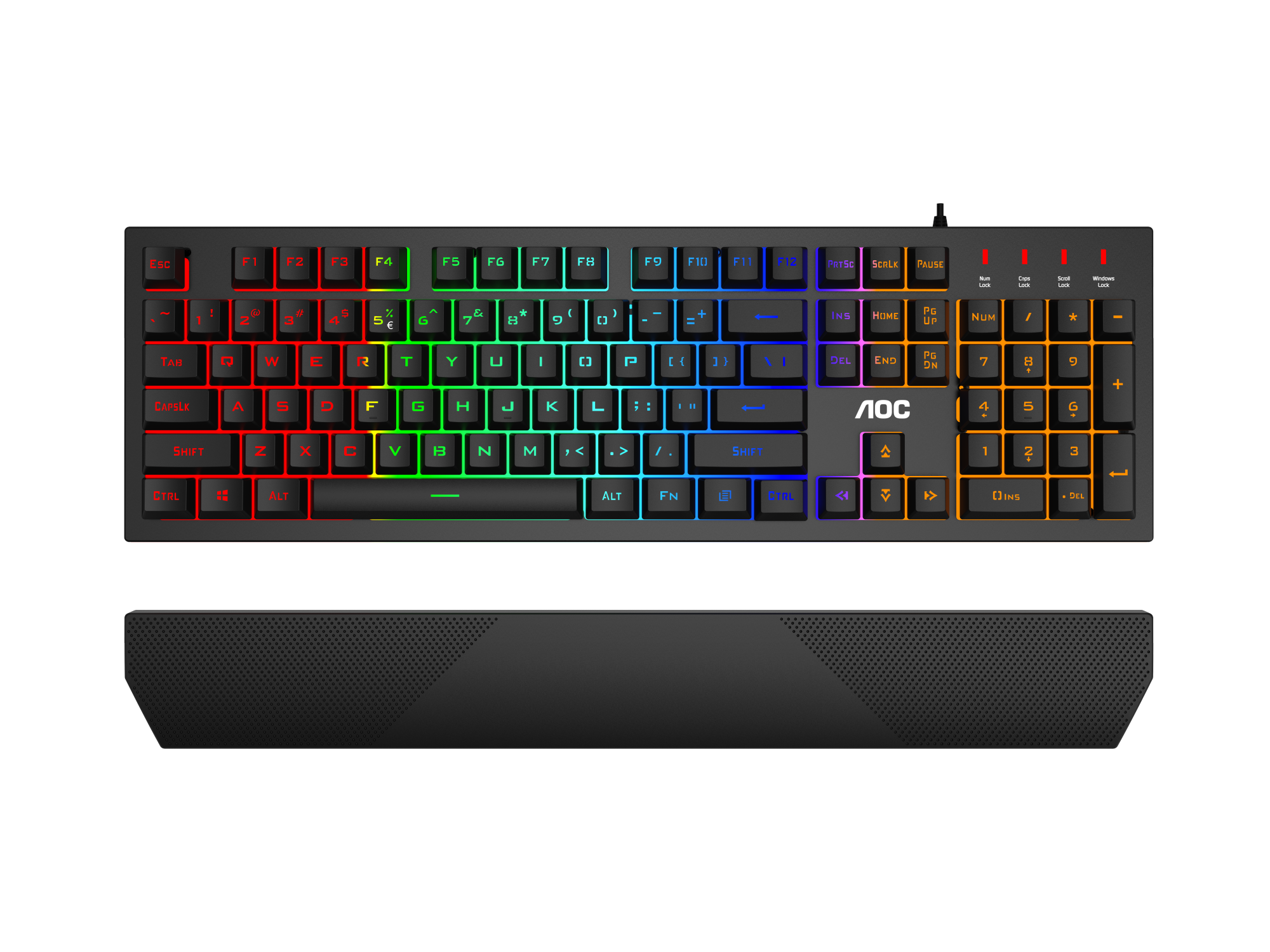 AOC GK200 English Gaming Corded Keyboard - Usb (Black)