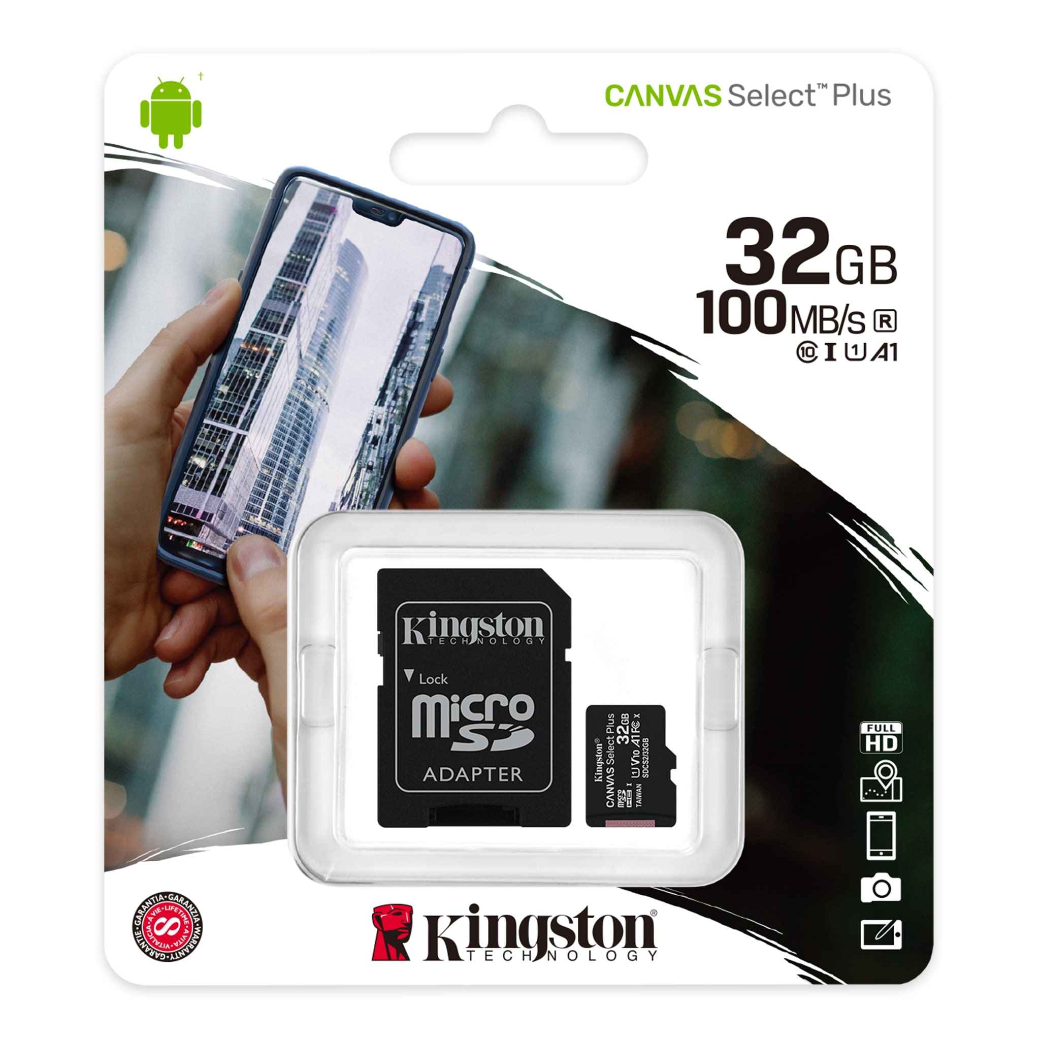 Kingston Canvas Select Plus 32Gb MicroSD Memory Card