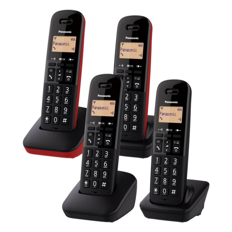 Panasonic KX-Tgb312 1.4" LCD 2-Handset Cordless DECT Phone (Black) #KX-Tgb312HKb