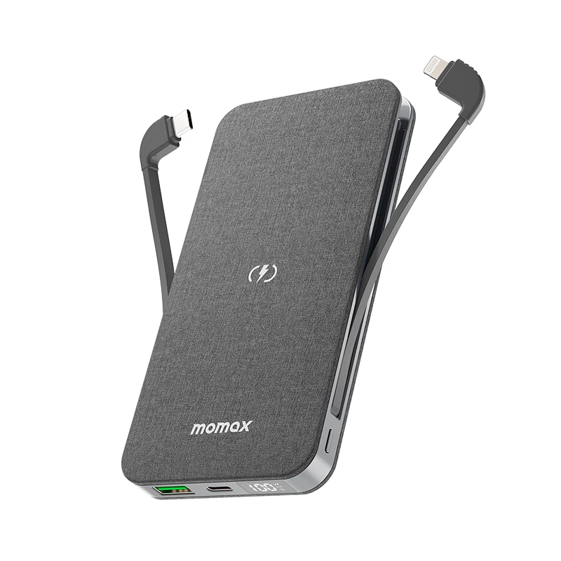 MOMAX Q.Power Touch 2 10000mAh Wireless Power Bank (Black) #IP112MFI