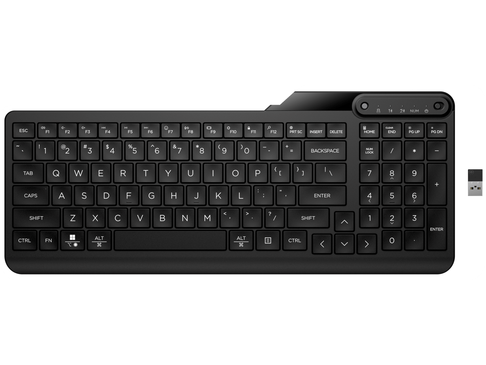 HP 475 Dual-Mode English Wireless Keyboard - Usb+Bluetooth #7N7B9AA#UUF