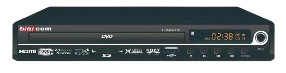 Biaicom DVD Player w/HDMI & Usb (Black) #HDMI-6318