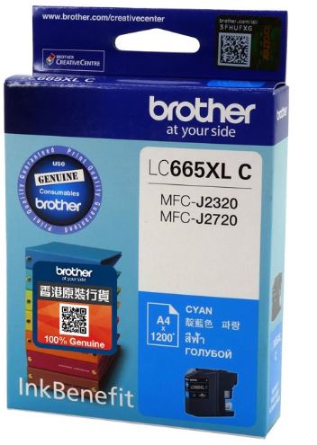 Brother LC665XL Cyan Ink Cartridges (High Capacity)
