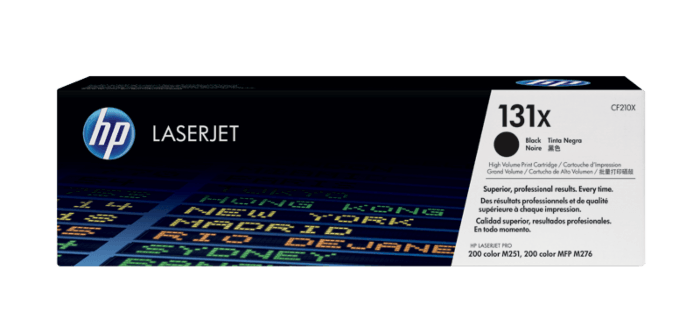 HP 131X Black Toner Cartridge (High Capacity) #CF210x