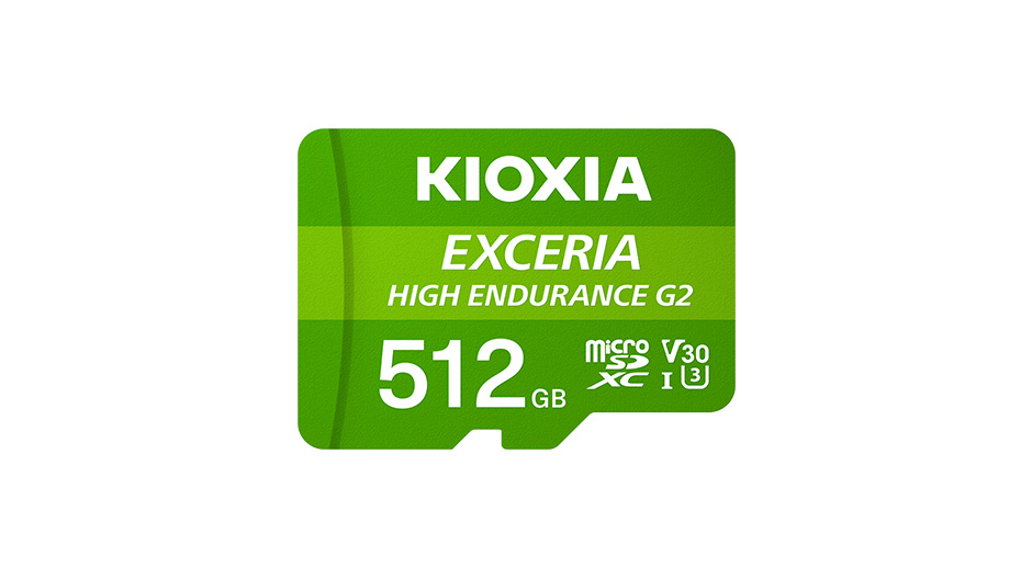 Kioxia Exceria HighEndurance (4K) 512Gb (V30, UHS-I_U3, 100Mb/s) MicroSDXC Card w/Adapter #LMHE1g512gg2