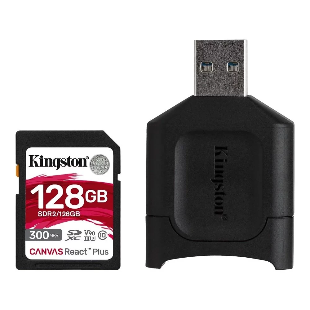 Kingston Canvas React Plus 128Gb UHS-II SD Card #MLPR2/128gb