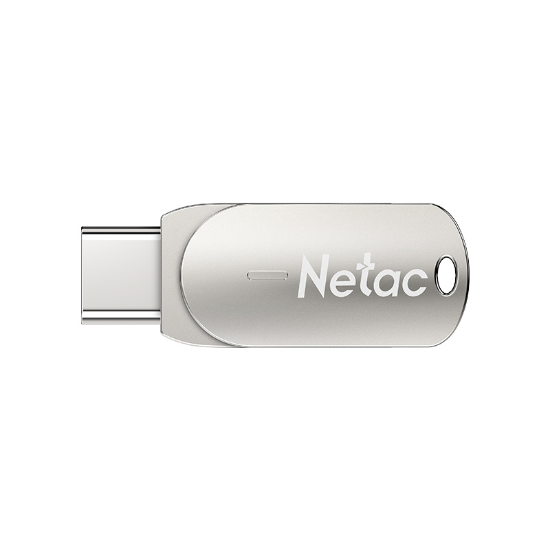 Netac U785C (Metal) 128Gb Usb3.x Flash Drive w/Usb-C (Silver) #NT03U785C-128g-32PN