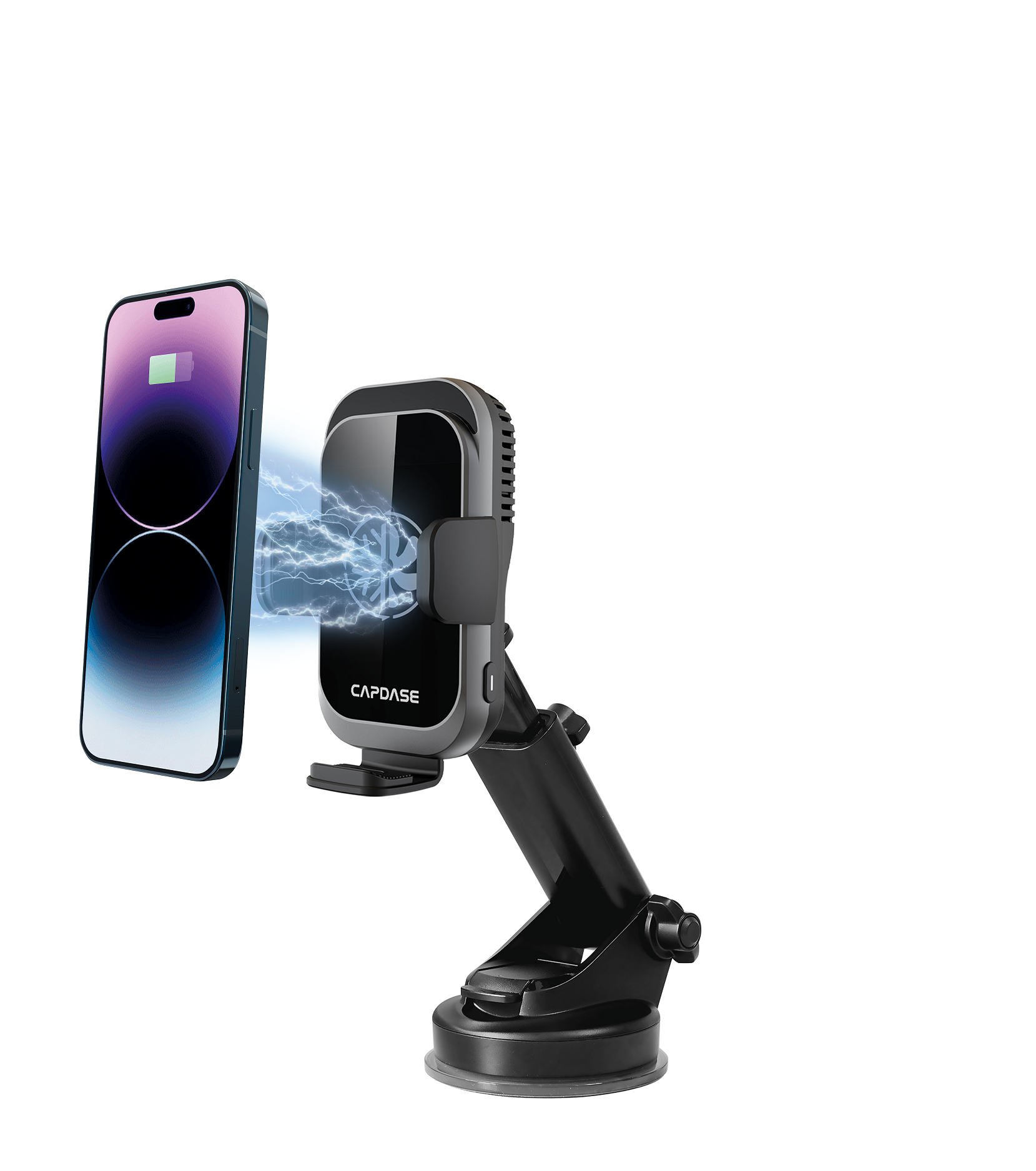 Capdase A-CM_PowerⅡ Telescopic Wireless Charger Auto-Clamp Car Mount 磁感冷凍自動開合無線充 #HR00-ACM2T01