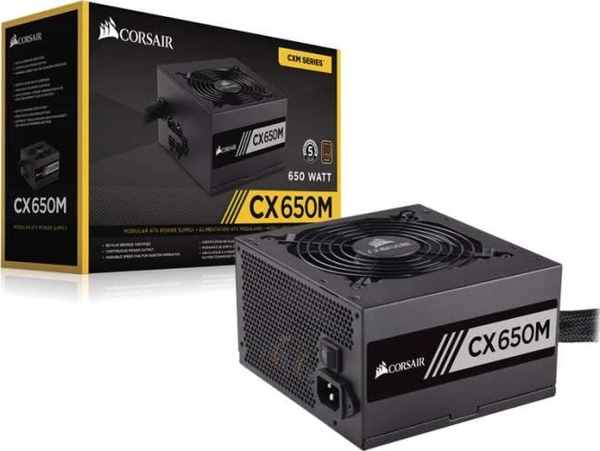 Corsair CX650M 650w ATX Power Supply Unit (80plus Bronze Certified)