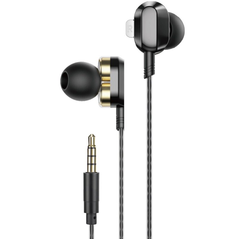 HP DHE-7003 有線入耳式耳機麥克風 (黑色)