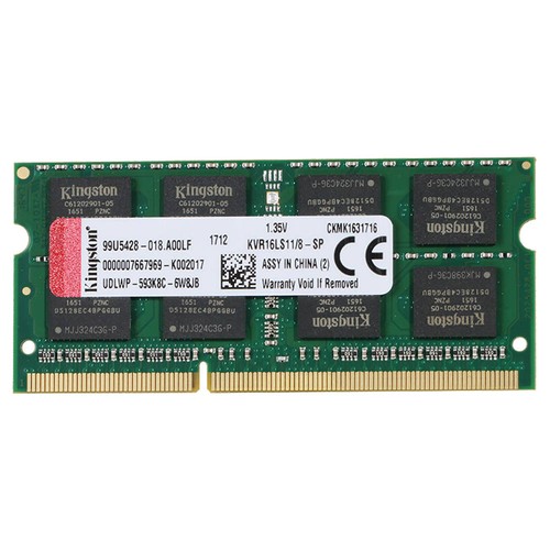 Kingston DDR3-1600 Notebook 4Gb RAM (LowVoltage) #KVR16Ls11/4