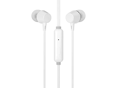 HP DHE-7000 Stereo In-Earphone w/Mic for PCs 3.5mm (White)
