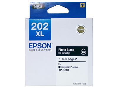 Epson 202XL 相片黑色原廠墨水盒 (高用量) #C13T02H183
