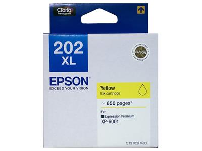 Epson 202XL 黃色原廠墨水盒 (高用量) #C13T02H483
