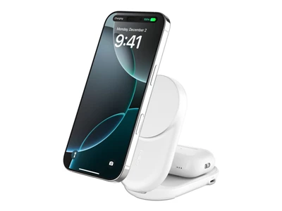 Belkin UltraCharge 25W 2in1(iPhone & AirPods) Magnetic Qi2.2 Wireless Charging Stand (White) #WIZ039myWH