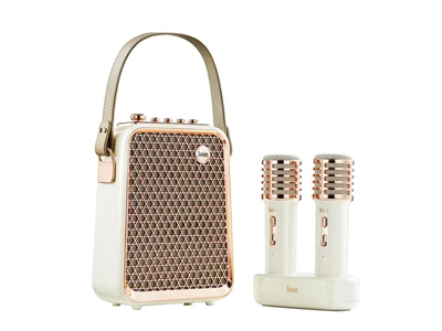 Divoom Songbird-HQ 便攜式雙麥克風卡拉OK藍牙喇叭 (白色) #SONGBIRDHQ-WHT