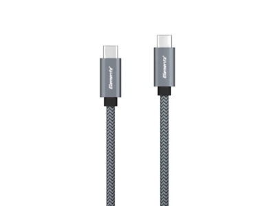 Elementz NCW-GY 6.6ft/2metre Usb-C to Usb-C Cable PD (100W) (Grey) #NCw-200gY