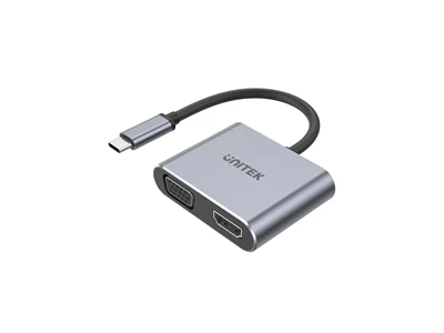 Unitek V1126A USB-C 轉 HDMI 2.0 及 VGA 雙螢幕轉換器