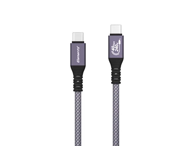 Elementz 6.6ft/2metre Type-C to Type-C Usb4 Cable 8K/40Gb/240W (Purple) #N15-PRO-200PP
