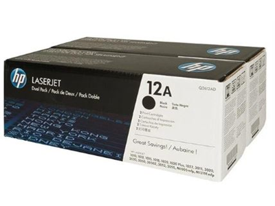 HP 12A TwinPack Black Toner Cartridge #Q2612AD