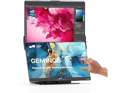 Mobile Pixels Geminos T 24"(wide) FHD LED Panel w/HDMI+TypeC w/Speaker, WebCam & Usb Hub #354-16-00003-A