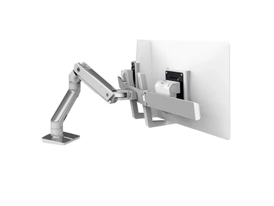 Ergotron HX Desk Dual Monitor Arm (Polished Aluminum) #45-476-026