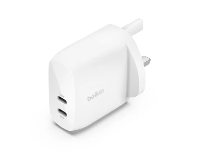 Belkin BoostCharge-Pro PPS 60W 的雙 USB-C 充電器 (白色) #WCB010myWH