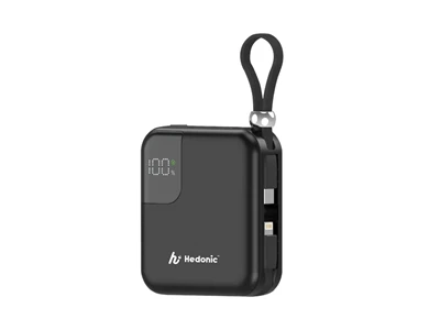 Hedonic PD3.0 10000mAh Power Bank w/Lightning+Usb-C 2port Black #81059 (CCC Cert.)
