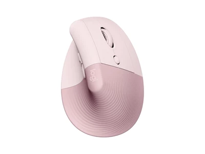 Logitech Lift Vertical Ergonomic Wireless Mouse - BT+Usb Multi-device (Rose) #910-006481