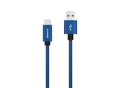 Elementz ESC 6.6ft/2metre Usb-A to Usb-C Cable (Blue) #EsC-200bU