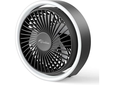 Diveblues Desktop桌面 (夜燈坐枱式) Cooling Fan Usb w/Rechargeable Battery (Black) #N601-bK (DCDBLN601-01)