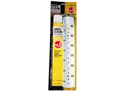 MEC RB-6 6Head Power Strip (White) #422-267