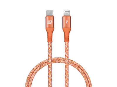 MOMAX EliteLink 1.2米 Usb-C to Lightning Cable 尼龍編織連接線 (橙色) #DL31M