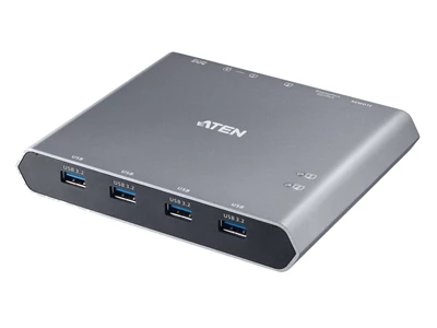 Aten 2 Port 4K DisplayPort USB-C KVM Dock Switch with Power Pass-through #US3311